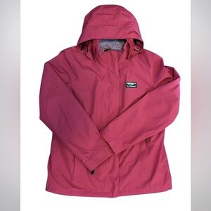 L.L. Bean Pink Rain Wind Jacket W/ Hood Sz:M